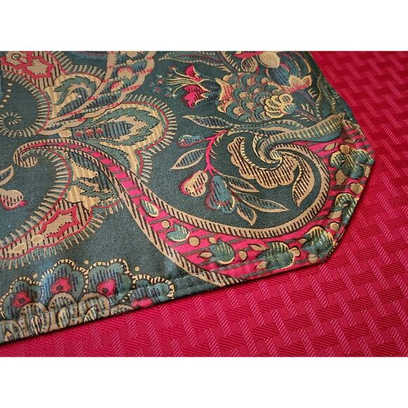 Vintage Placemat Jacquard Floral Baroque Ralph Lauren Christmas - Picture 4 of 5